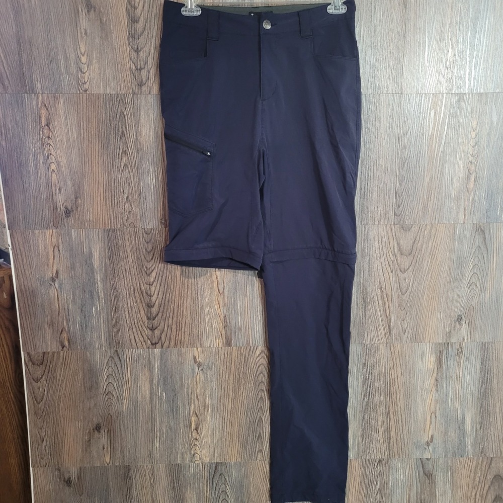 American Tall Convertible Hiking Pants Men's Sz 30 x 36 Dark Blue Outdoor Pocket